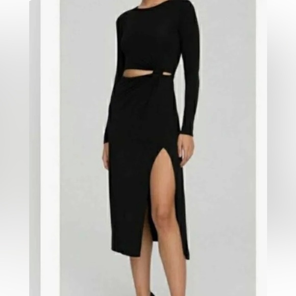 Good American Black Dress w/ Cutouts (Retail $229) - Picture 1 of 7